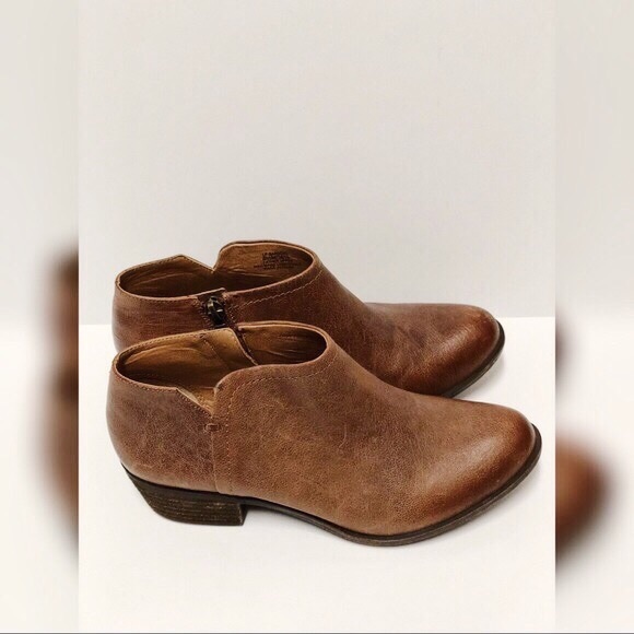 Lucky Brand Shoes - Lucky Brand Brown Leather Bardon Low Ankle Booties